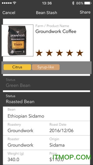acaia coffee电子秤软件截图