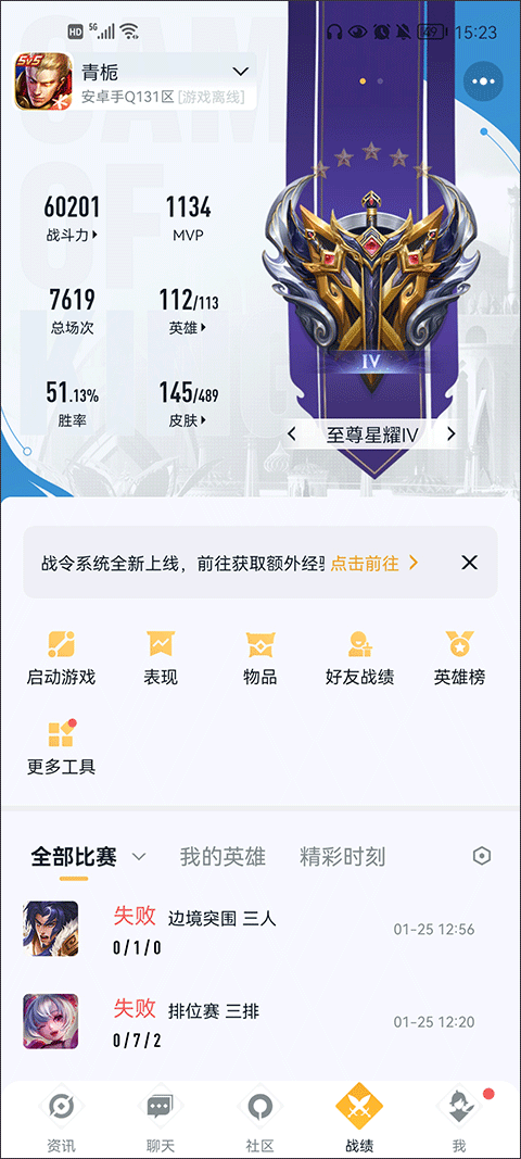 王者荣耀战绩查询app截图