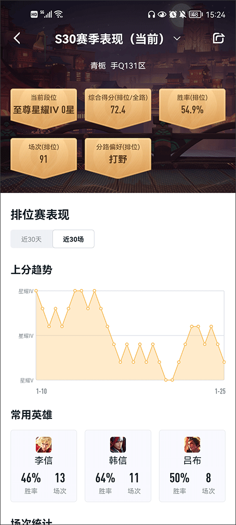 王者荣耀战绩查询app截图