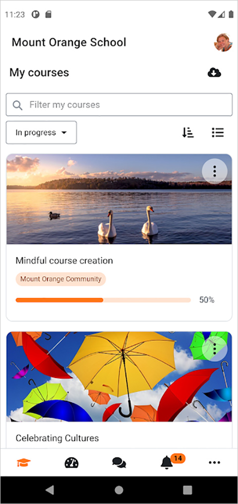 moodle教学平台截图
