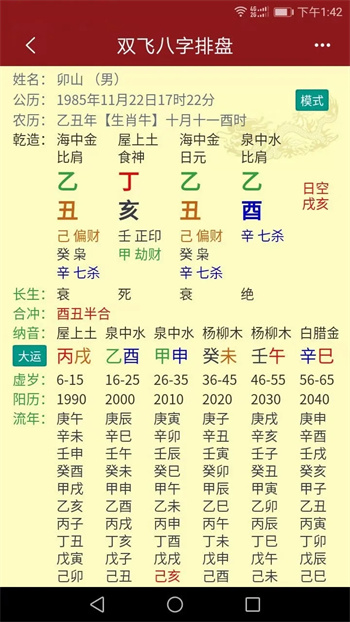 双飞八字排盘手机版截图0