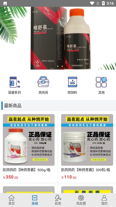 职业赛鸽网截图