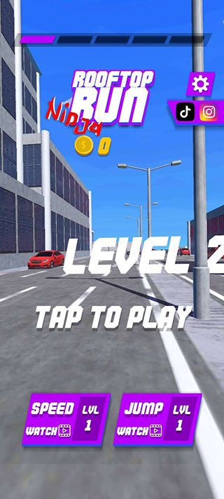 屋顶忍者跑(Rooftop Run Ninja)截图0