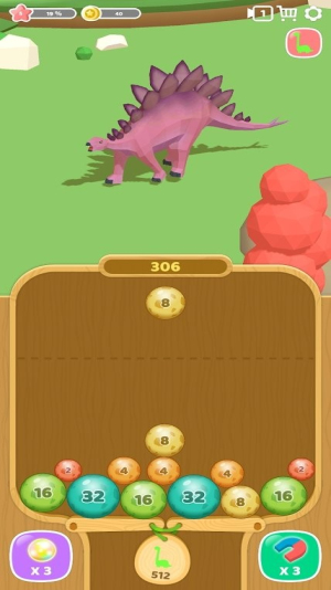 恐龙2048合成侏罗纪世界截图