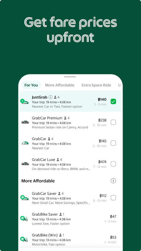 Grab境外打车截图
