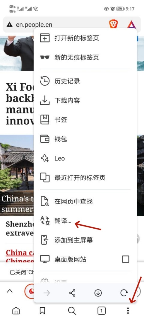 Brave浏览器截图