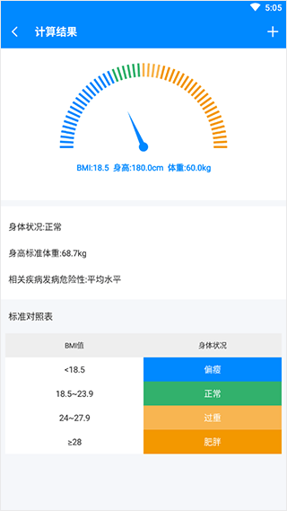 bmi计算器app截图