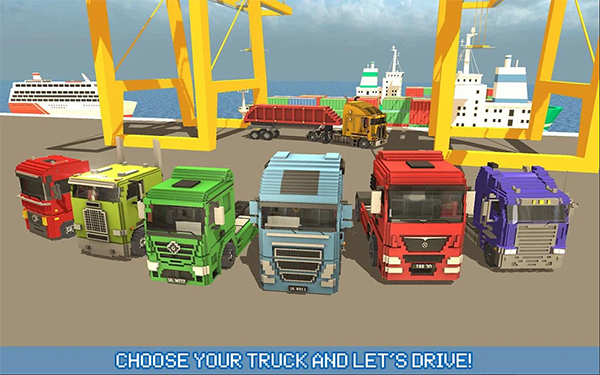 像素卡车城市运输(Blocky Truck Urban Transport)截图