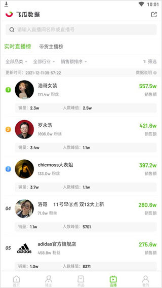 飞瓜数据抖音版截图