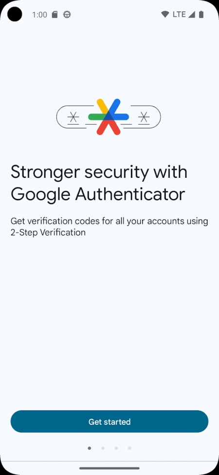 谷歌身份验证器app截图