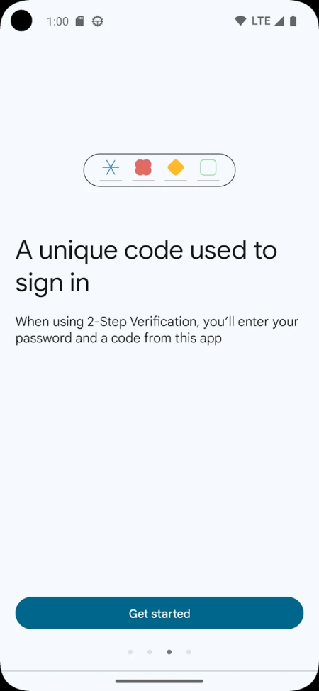 谷歌身份验证器app截图
