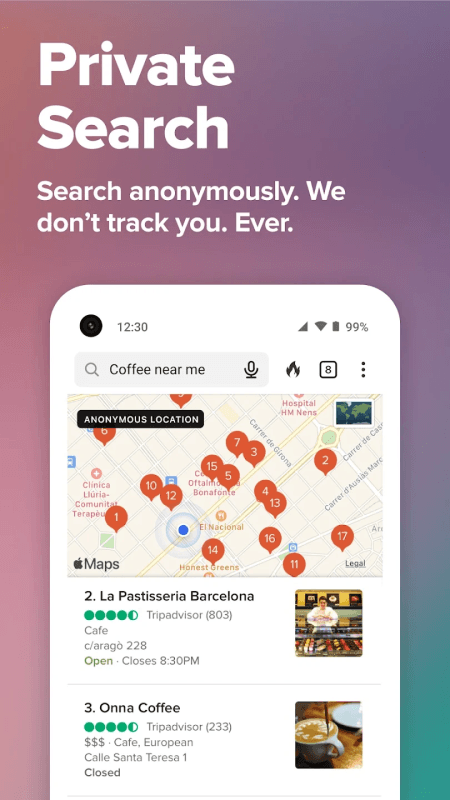 DuckDuckGo搜索引擎截图
