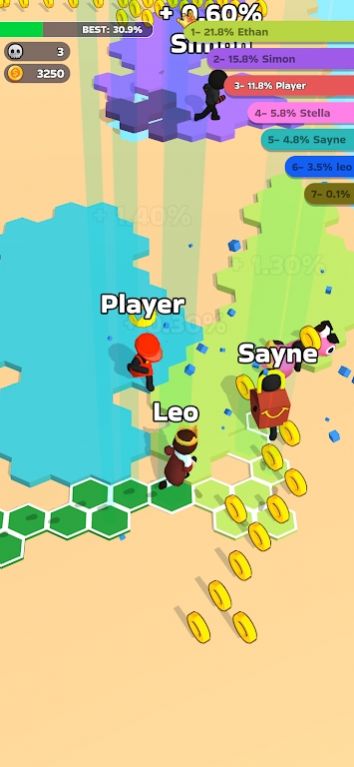 土地热潮竞技场无广告(LandRush io)截图1
