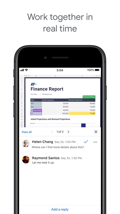 google谷歌表格手机版(Sheets)截图